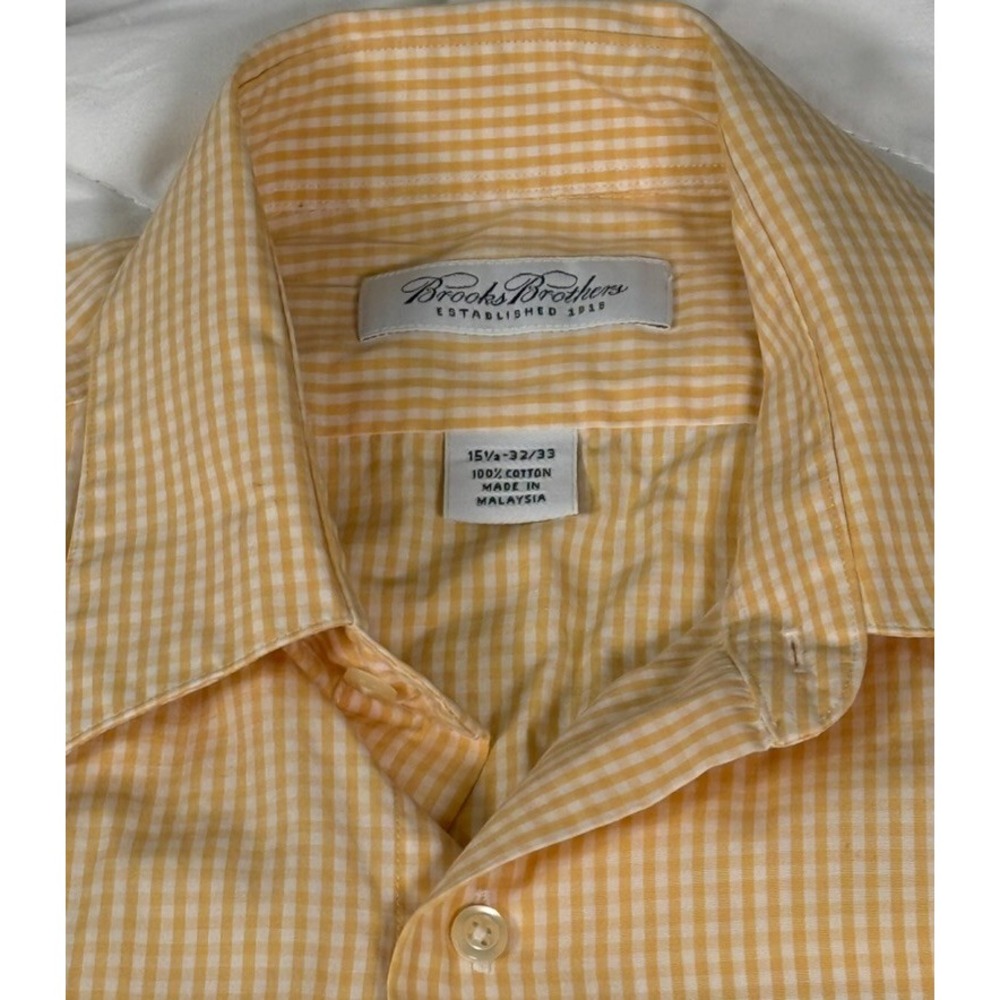 Brooks Brothers Mens 15.5-32/33 Long Sleeve Button Down 100% Cotton Shirt